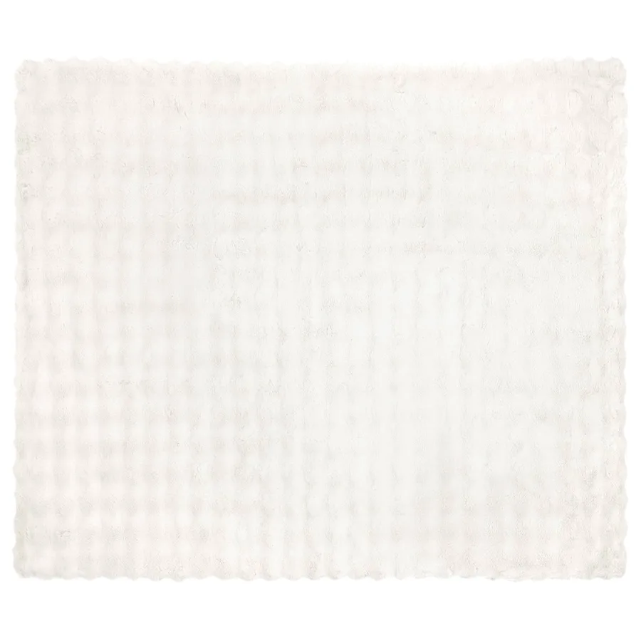 Couverture antidérapante en fausse de lapin Olite Blanc - 5