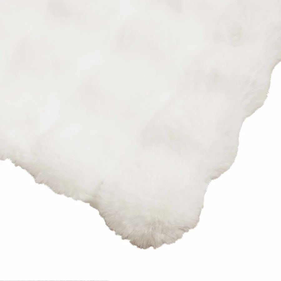 Couverture antidérapante en fausse de lapin Olite Blanc - 6