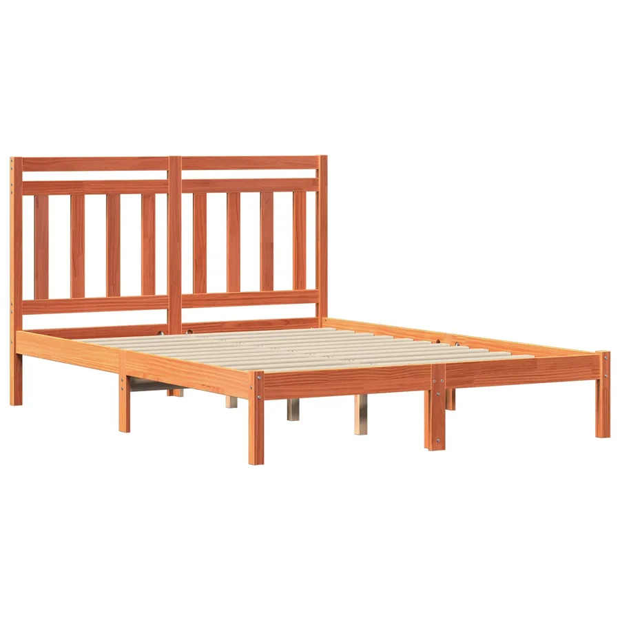 Cadre de lit Cire marron 205,5 x 155,5 x 100 cm - 3