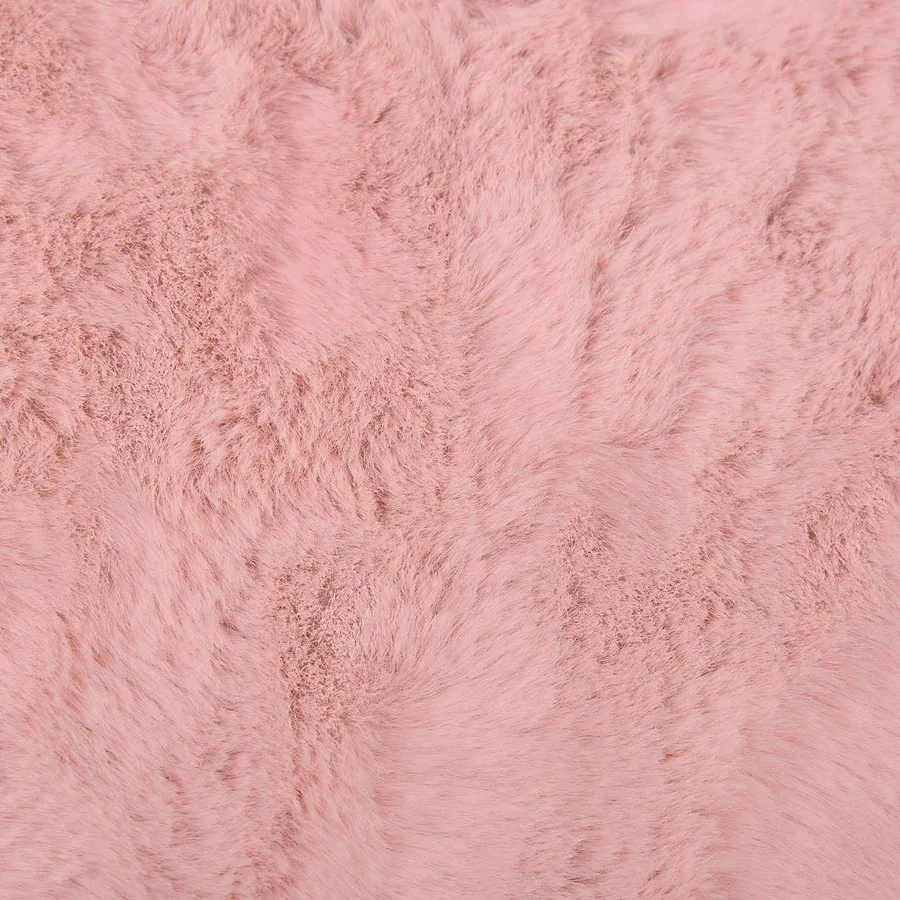 Tapis antidérapant en fausse de lapin OLITE Rose Ø 80 cm - 9