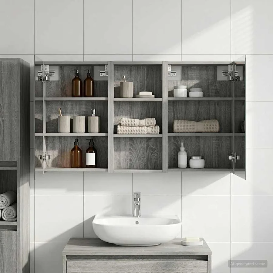 Ensemble de Meubles de Salle de Bain 3 pcs 110 x 10,5 x 60,5 cm