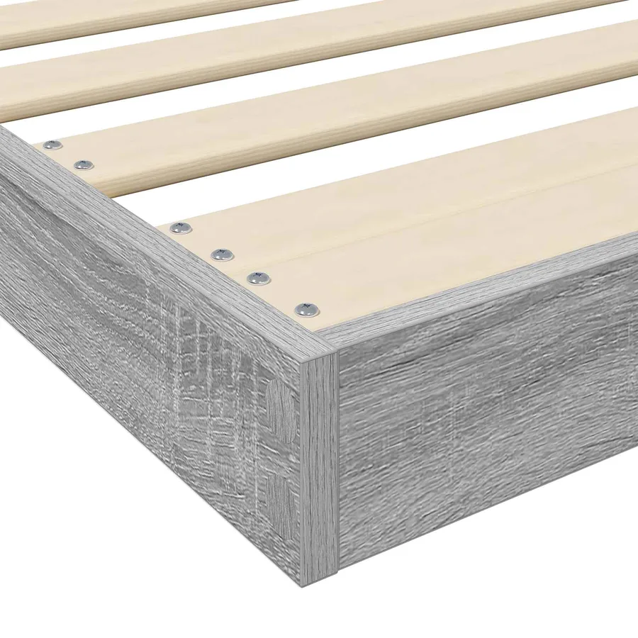 Cadre de lit surélevé Sonoma 75 x 190 cm Bois d'ingénierie - 9