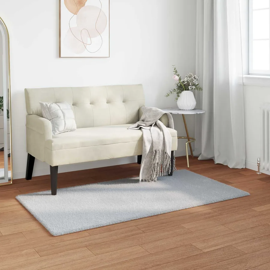 Tapis antidérapant en fausse de lapin OLITE Gris 60 x 110 cm