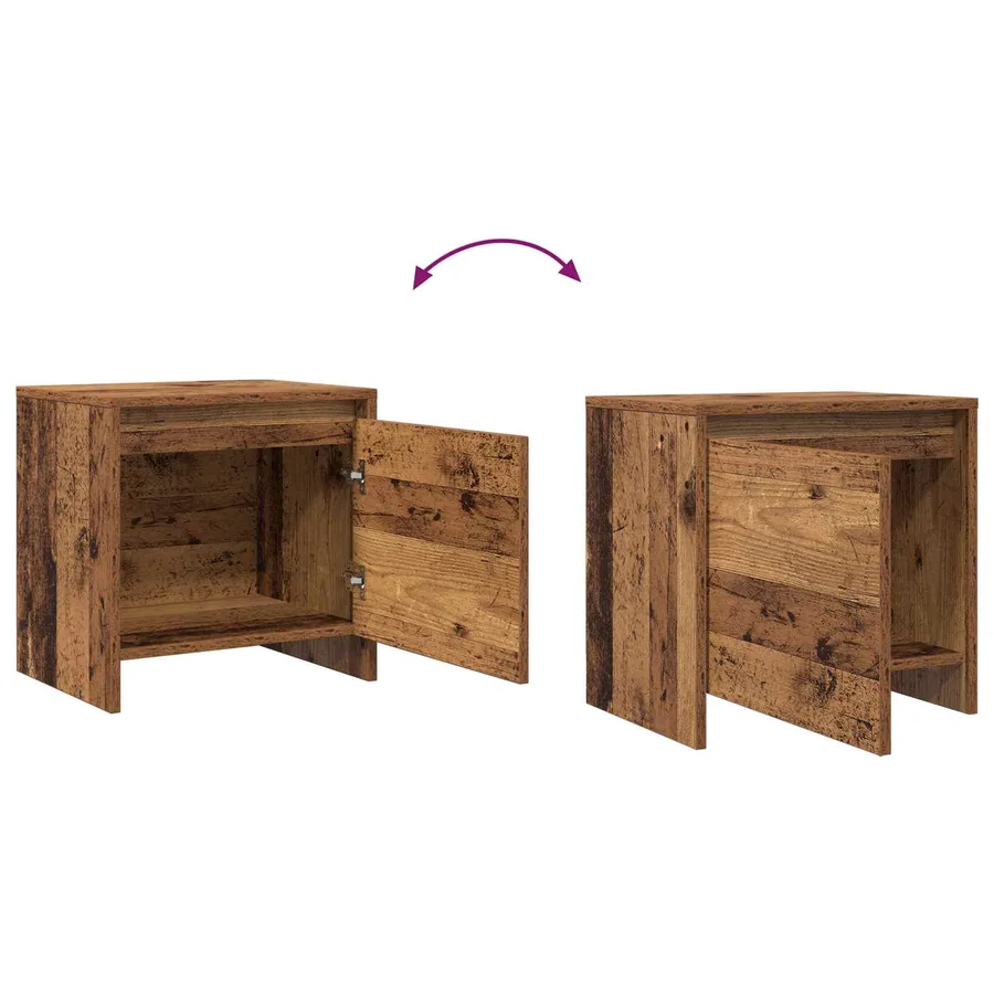 Cabinet de chevet Bois ancien 45 x 34 x 44,5 cm - 12