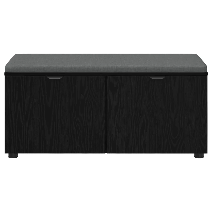 Banc d'entrée avec coussin Chêne Noir 100 x 38 x 46 cm - 6