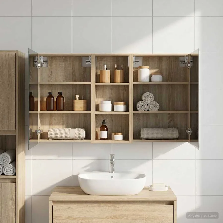 Ensemble de Meubles de Salle de Bain 3 pcs 130 x 14,5 x 70 cm - 4