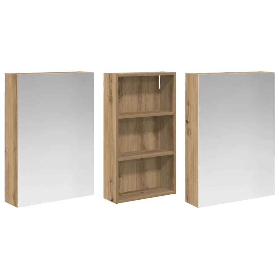 Ensemble de Meubles de Salle de Bain 3 pc 140 x 14,5 x 70 cm - 5