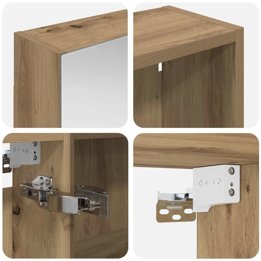 Ensemble de Meubles de Salle de Bain 3 pc 140 x 14,5 x 70 cm - 8
