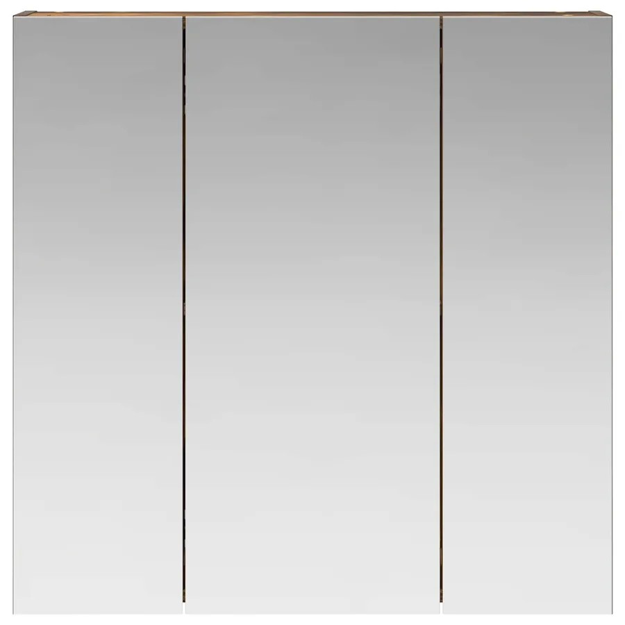 Armoire Miroir de Salle de Bain Chêne fumé 70 x 14,5 x 70 cm - 5
