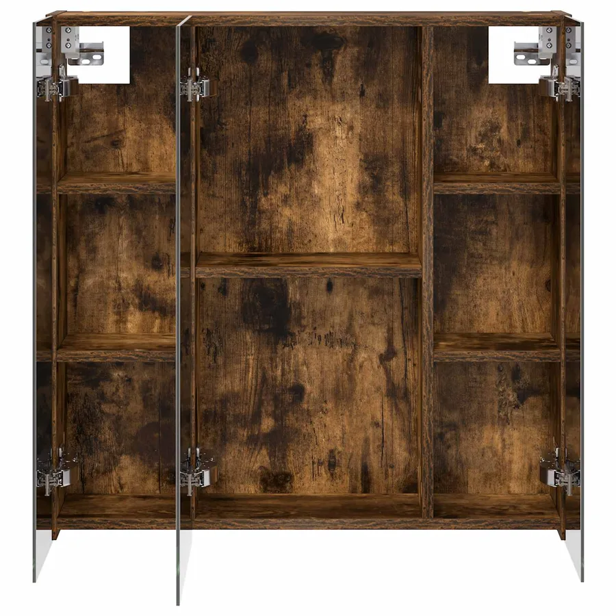 Armoire Miroir de Salle de Bain Chêne fumé 70 x 14,5 x 70 cm - 6