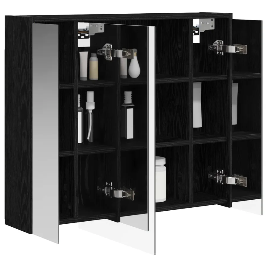 Armoire Miroir de Salle de Bain Chêne noir 73,5 x 16 x 62,5 cm - 3