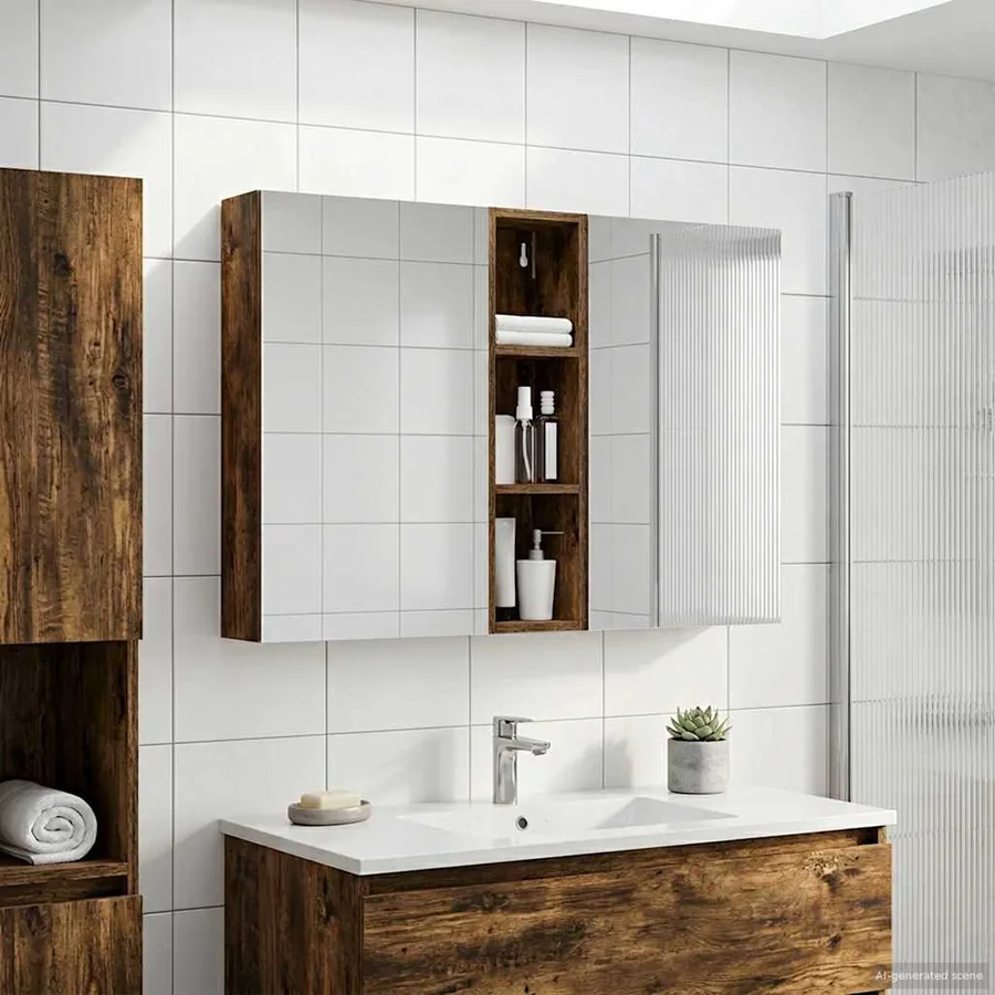 Ensemble de Meubles de Salle de Bain 3 pcs 120 x 14,5 x 70 cm - 4