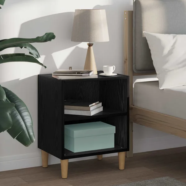 Armoire de lit Chêne noir 40 x 30 x 50 cm Bois d'ingénierie
