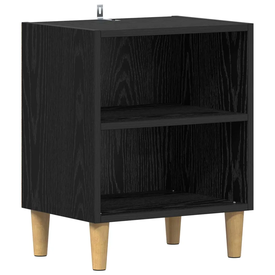 Armoire de lit Chêne noir 40 x 30 x 50 cm Bois d'ingénierie - 2