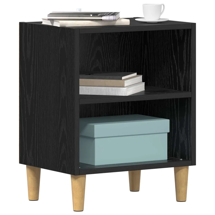 Armoire de lit Chêne noir 40 x 30 x 50 cm Bois d'ingénierie - 3