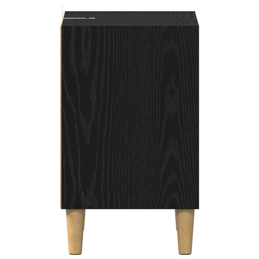 Armoire de lit Chêne noir 40 x 30 x 50 cm Bois d'ingénierie - 5