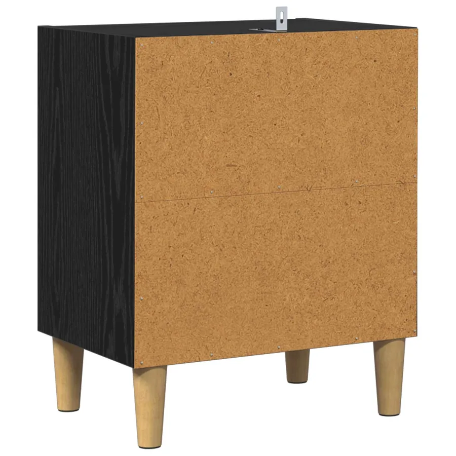 Armoire de lit Chêne noir 40 x 30 x 50 cm Bois d'ingénierie - 6