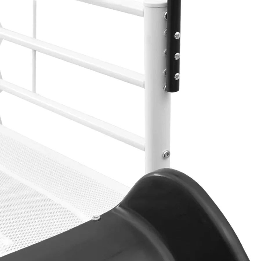 Lit mezzanine pour enfants Blanc et rose 75 x 190 cm Métал - 13