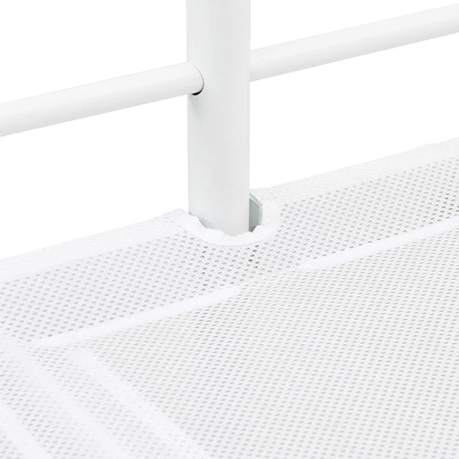 Lit mezzanine pour enfants Blanc et rose 90 x 190 cm Métал - 12