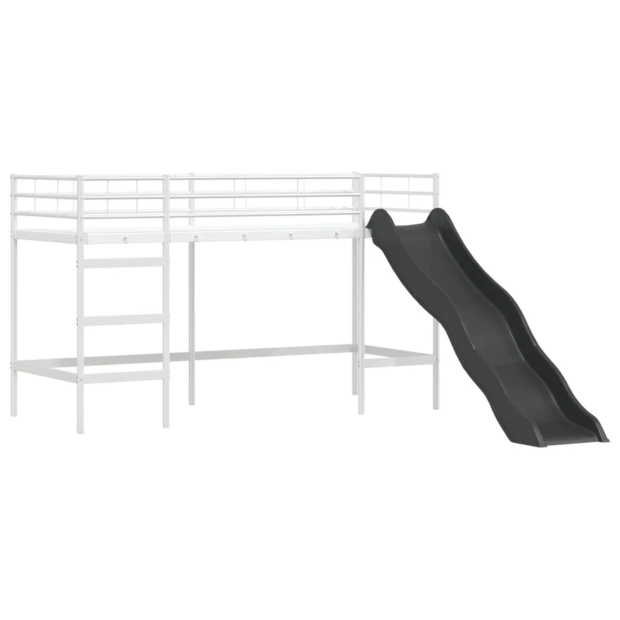 Lit mezzanine pour enfants Blanc et rose 90 x 190 cm Métал - 5