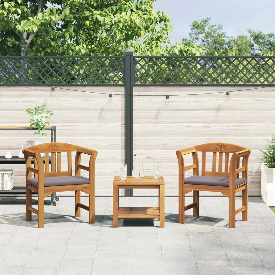 Banc rose Naturel 68,5 x 46 x 82,5 cm Bois d'Acacia Massif - 3