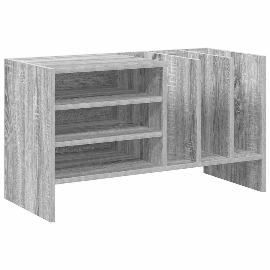 Meuble à vinyles avec étagère Gris Sonoma 78,5 x 35 x 45 cm - 2