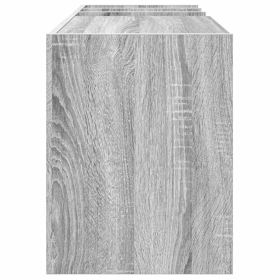 Meuble à vinyles avec étagère Gris Sonoma 78,5 x 35 x 45 cm - 6