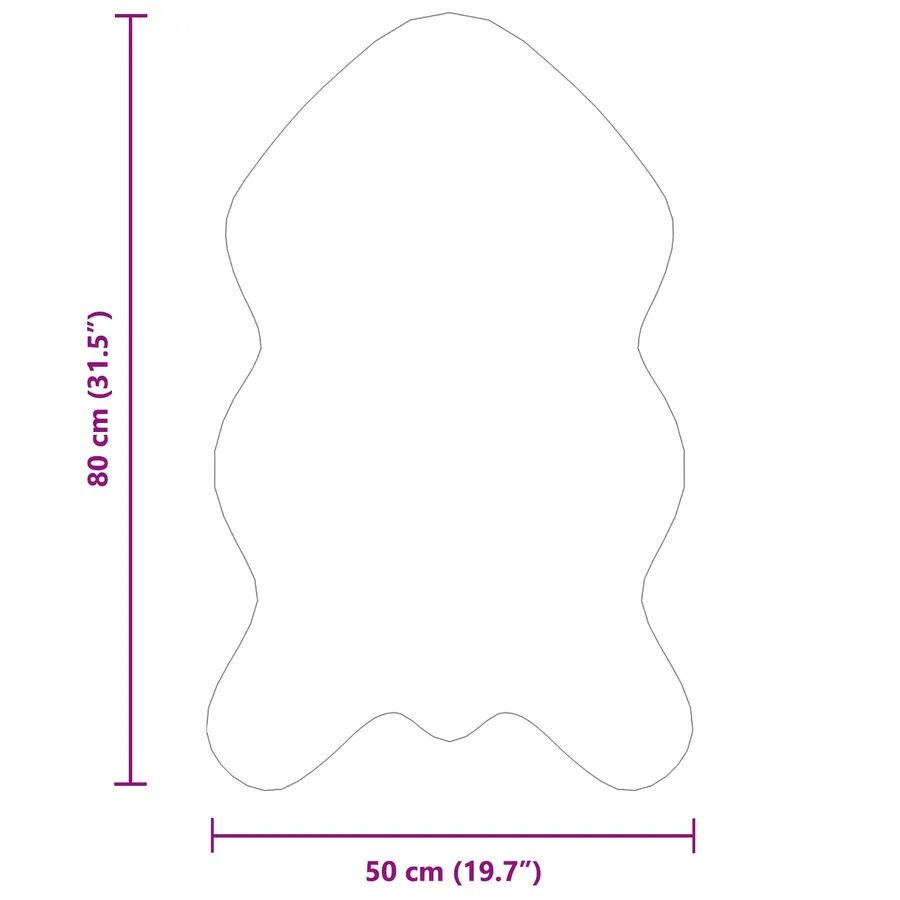 Tapis antidérapant en fausse de lapin OLITE Blanc 50 x 80 cm - 11