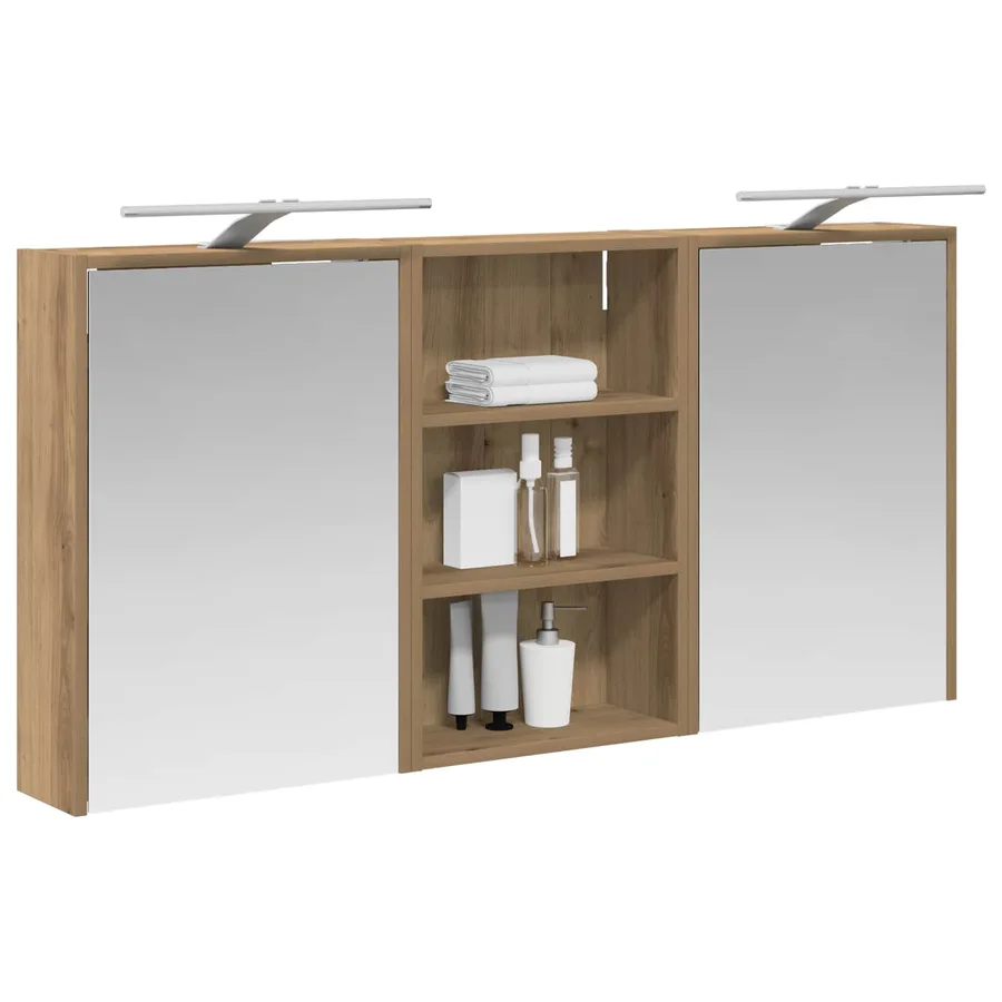 Ensemble de Meubles de Salle de Bain 3 pc 126 x 16 x 62.5 cm - 3