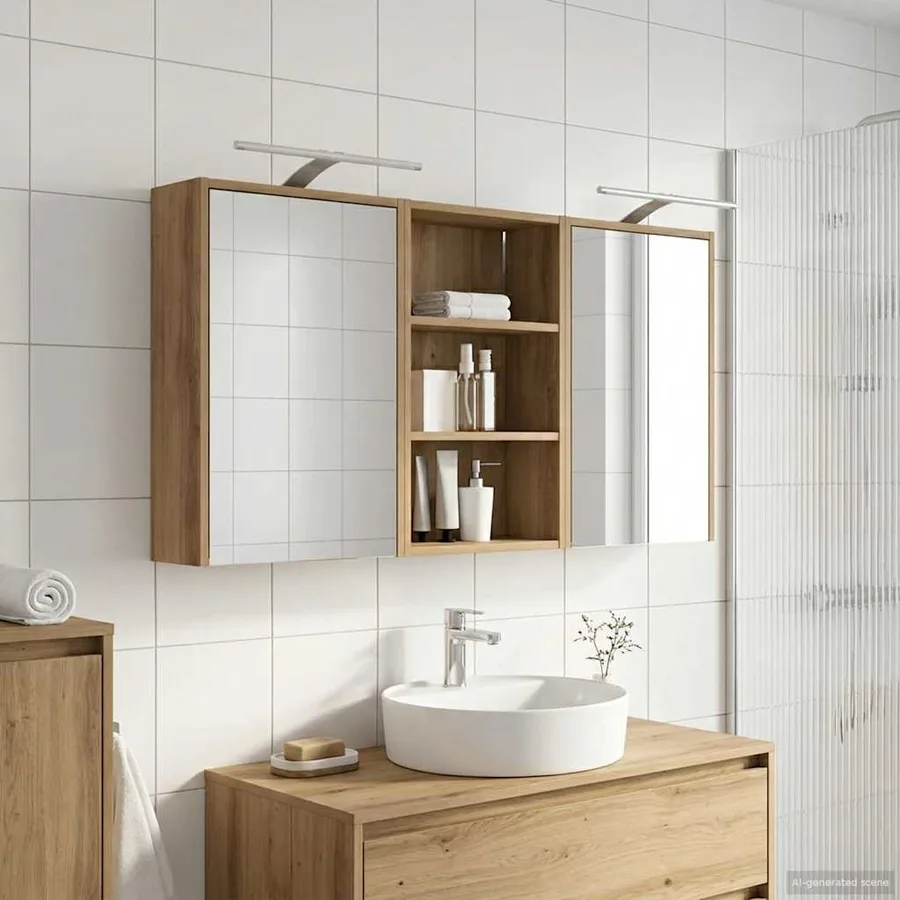 Ensemble de Meubles de Salle de Bain 3 pc 126 x 16 x 62.5 cm - 4