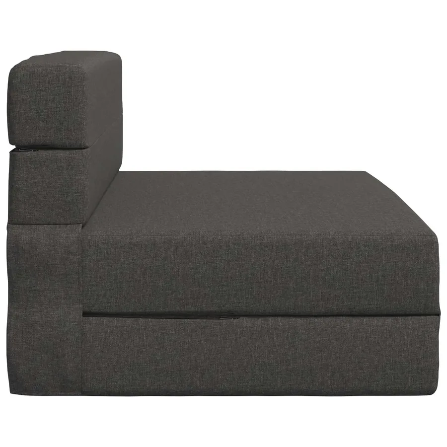 Canapé-lit pliable Gris foncé 100 x 80 x 60 cm Tissu - 4