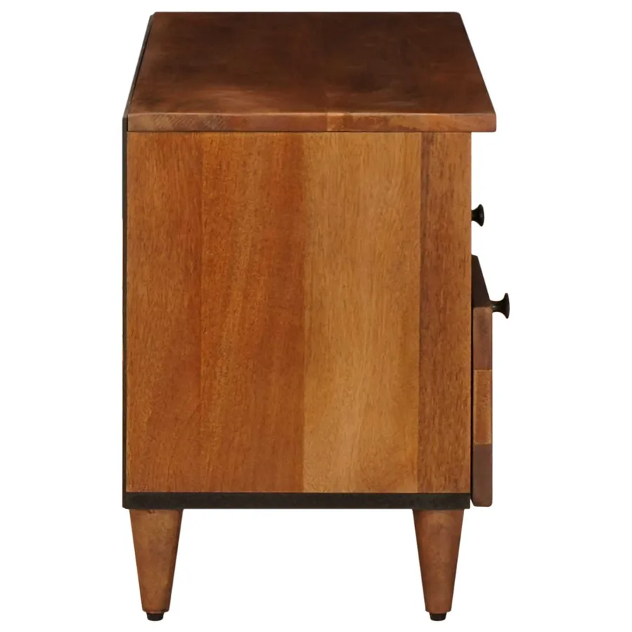 Meuble TV Noyer 100 x 33 x 46 cm Bois de mangue massif - 5