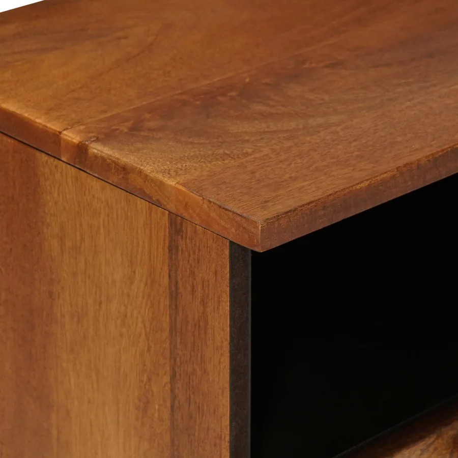 Meuble TV Noyer 100 x 33 x 46 cm Bois de mangue massif - 7