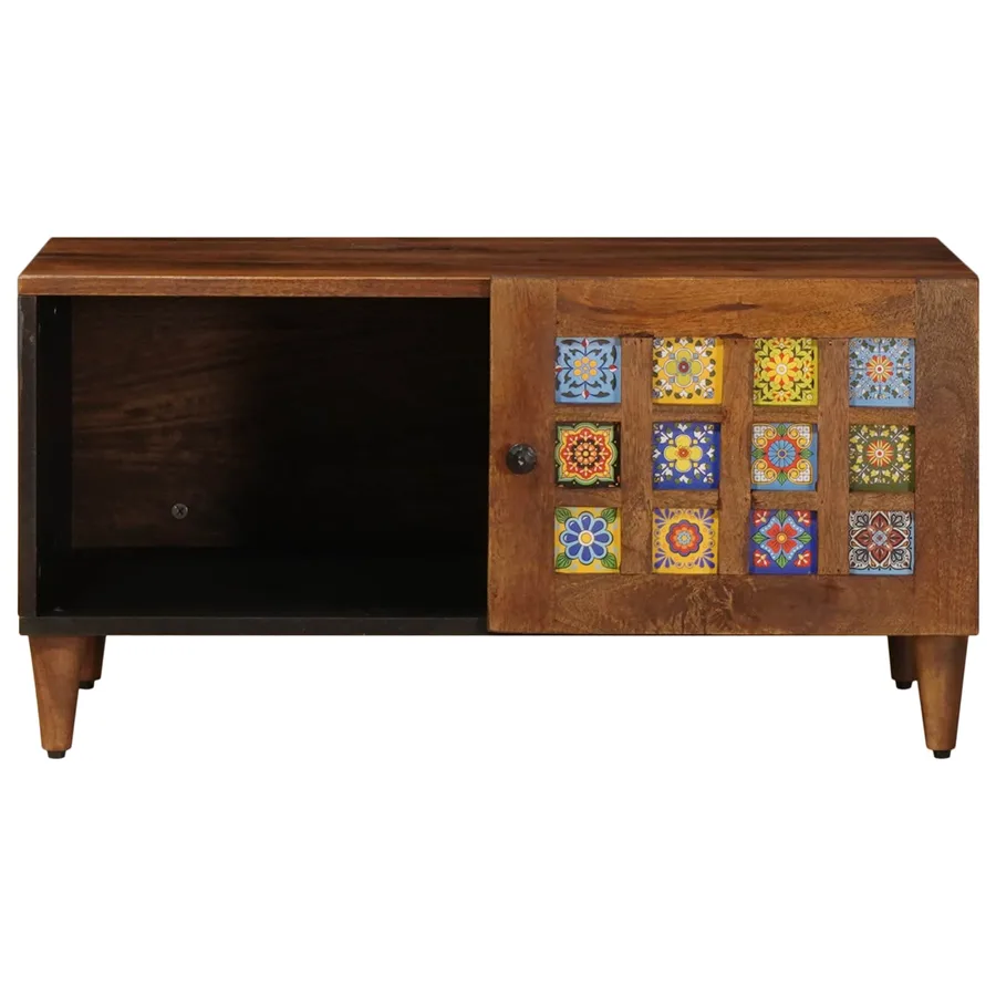 Table basse Marron 80 x 50 x 40 cm Bois de mangue massif - 4
