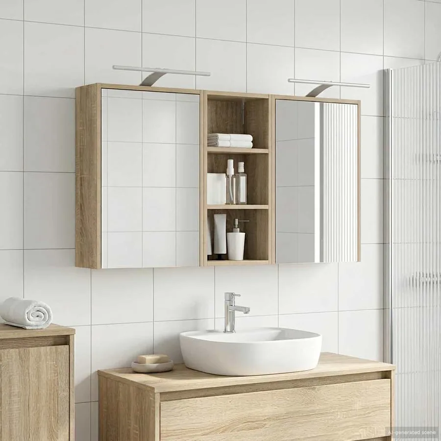 Ensemble de Meubles de Salle de Bain 3 pcs 116 x 16 x 62,5 cm - 4