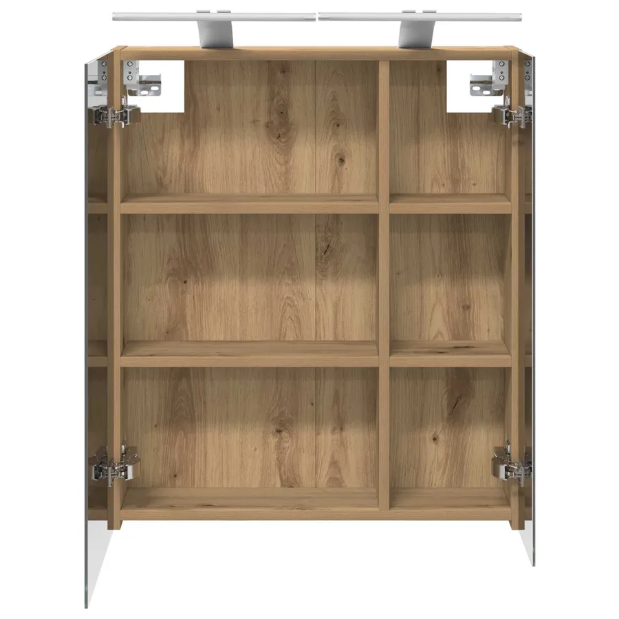 Armoire Miroir de Salle de Bain Chêne artisan 60 x 14,5 x 70 cm - 7