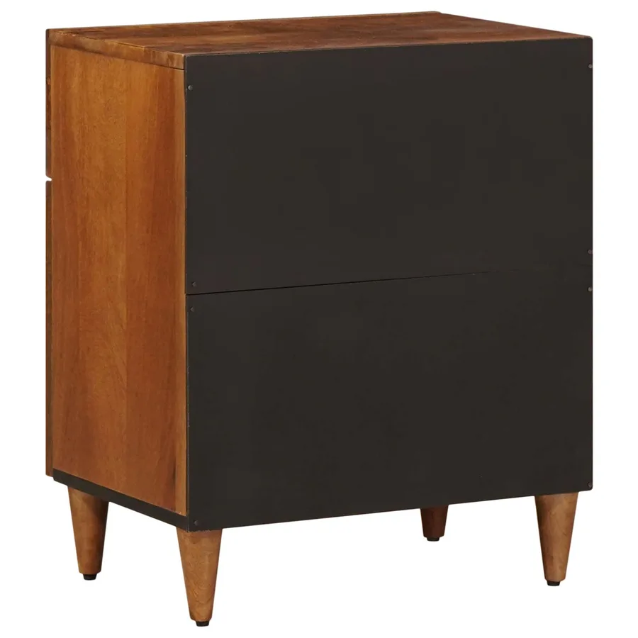 Cabinet de chevet Marron 50 x 33 x 60 cm Bois de mangue massif - 6