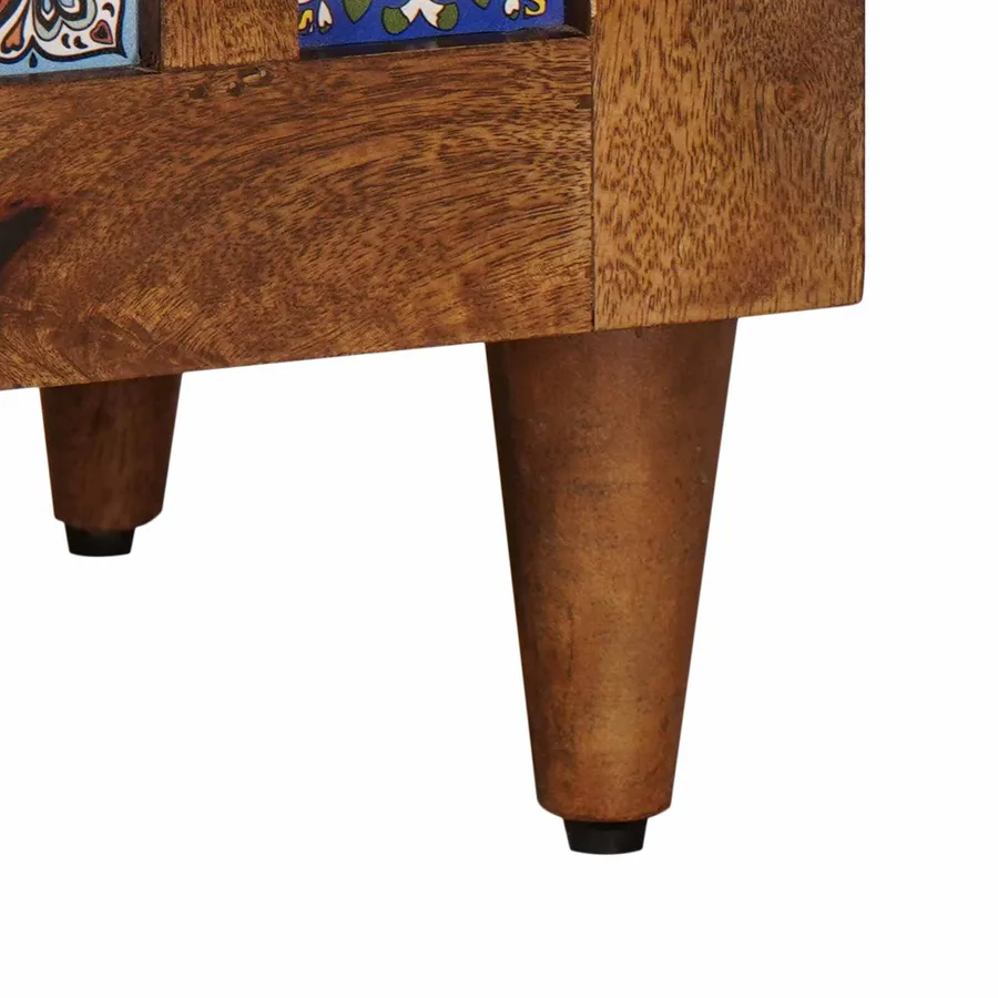 Cabinet de chevet Marron 50 x 33 x 60 cm Bois de mangue massif - 9