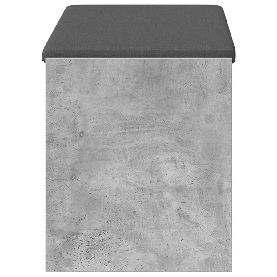 Banc d'entrée avec coussin Gris Béton 83 x 38 x 45 cm - 6