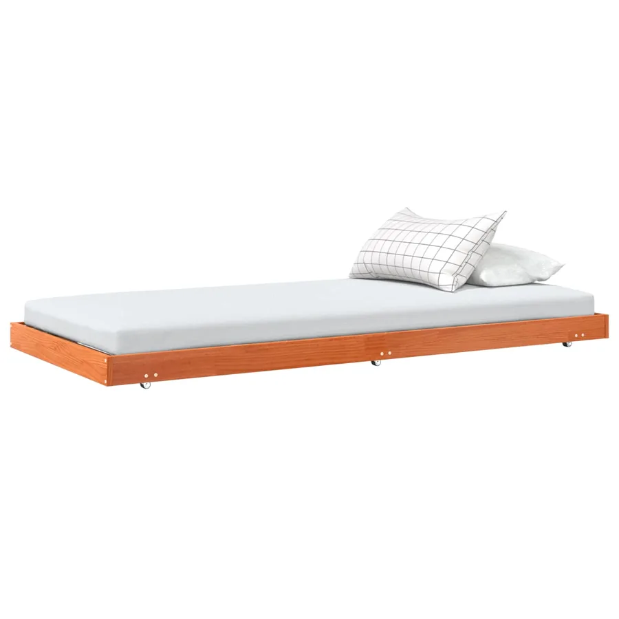 Cadre de lit Cire marron 90 x 190 cm Bois de pin massif - 2