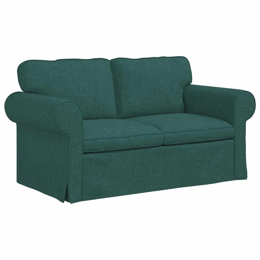 Ensemble de Canapés 2 pcs Vert foncé 155 x 82 x 80 cm tissu - 5