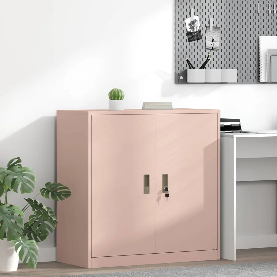Armoire de rangement Rose 90 x 40 x 90 cm Acier