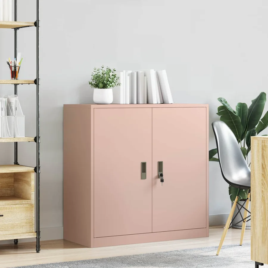 Armoire de rangement Rose 90 x 40 x 90 cm Acier - 4