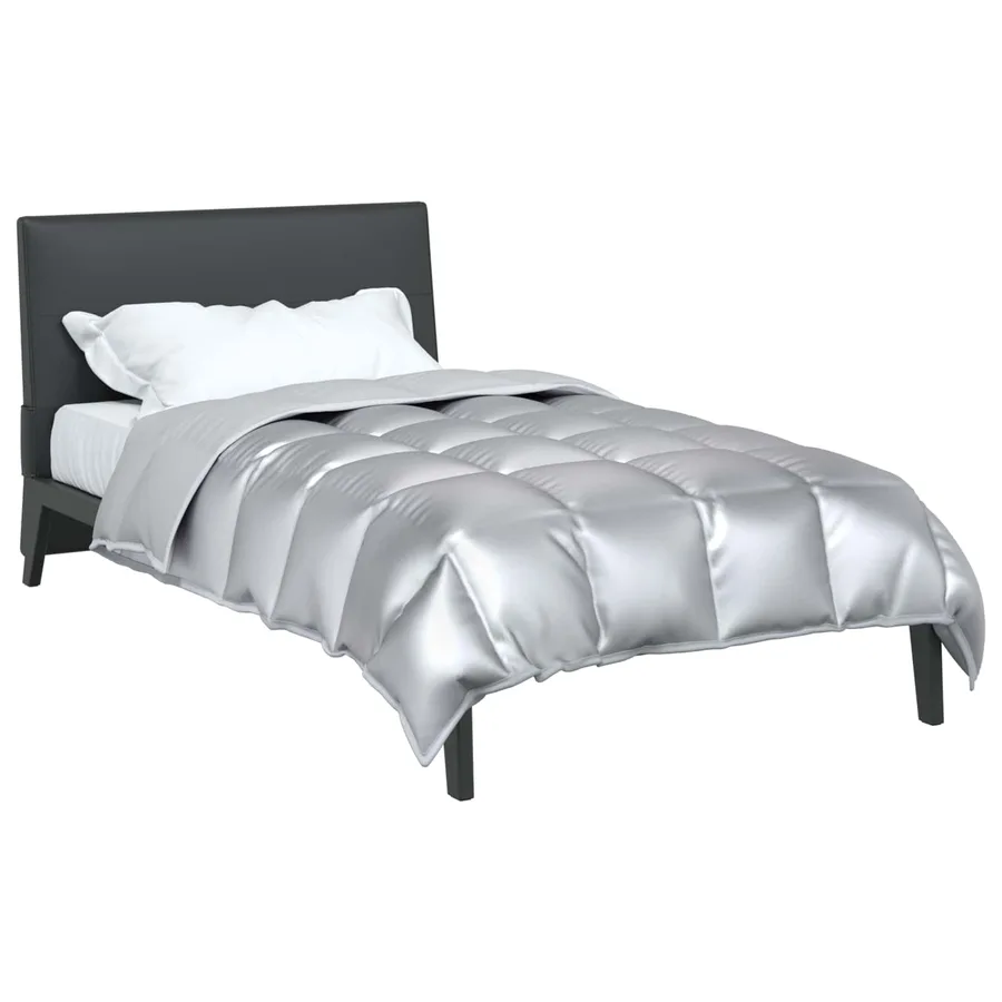 Duvet d'hiver Argenté 155 x 220 cm Satin et Microfibre - 3