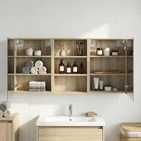 Ensemble de Meubles de Salle de Bain 3 pcs 126 x 16 x 62.5 cm