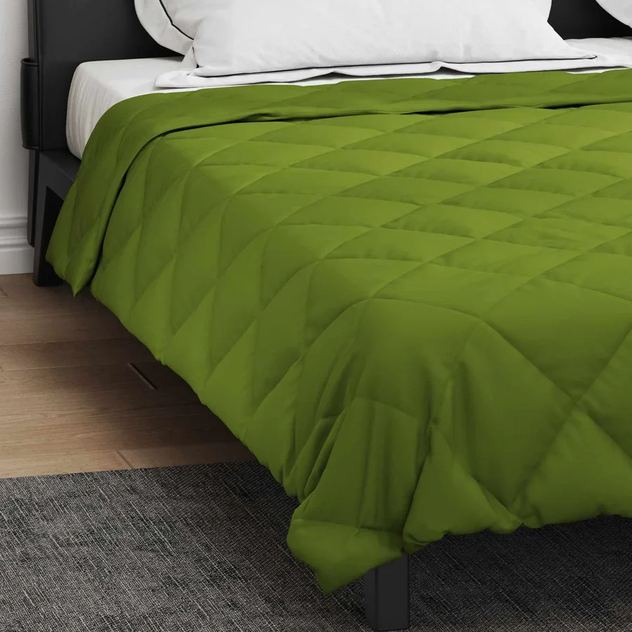 Duvet d'été simple Vert 200 x 200 cm Microfibre - 4