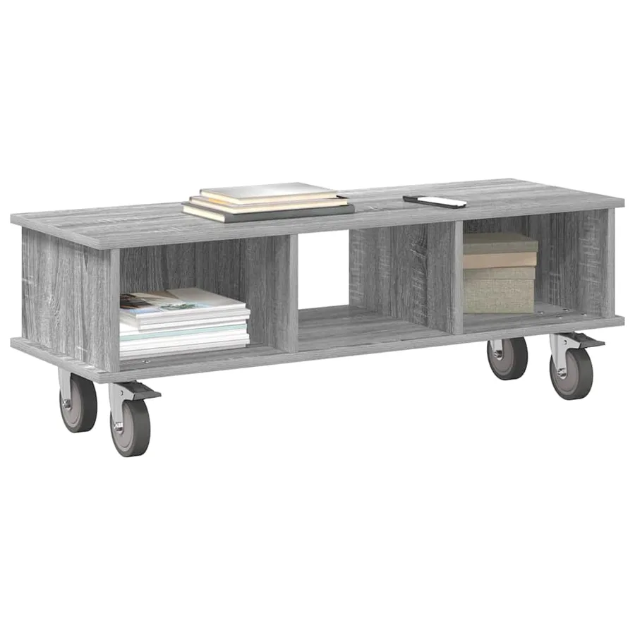 Meuble TV Gris Sonoma 100 x 35 x 35 cm Bois d'ingénierie - 3