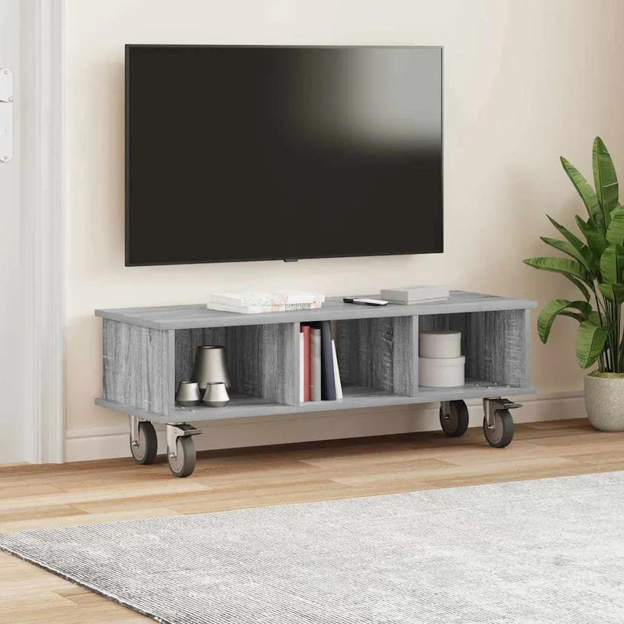 Meuble TV Gris Sonoma 100 x 35 x 35 cm Bois d'ingénierie - 4