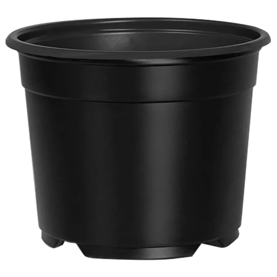 Pot à fleurs rond 200 pcs Noir Ø 10 x 8 cm Plastique - 2