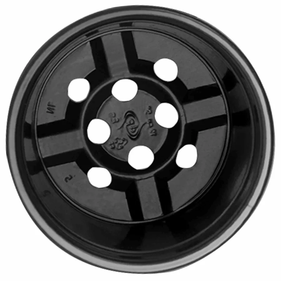Pot à fleurs rond 200 pcs Noir Ø 10 x 8 cm Plastique - 7